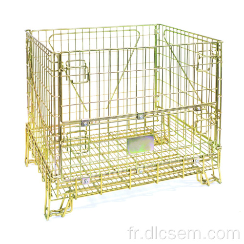 Conteneur de cage de stockage en métal pliable